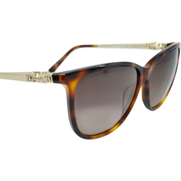 Swarovski SK0225 Womens Plastic Sunglass 52F Dark Havana 56-13 Dk Brown Gradient - Picture 5 of 5